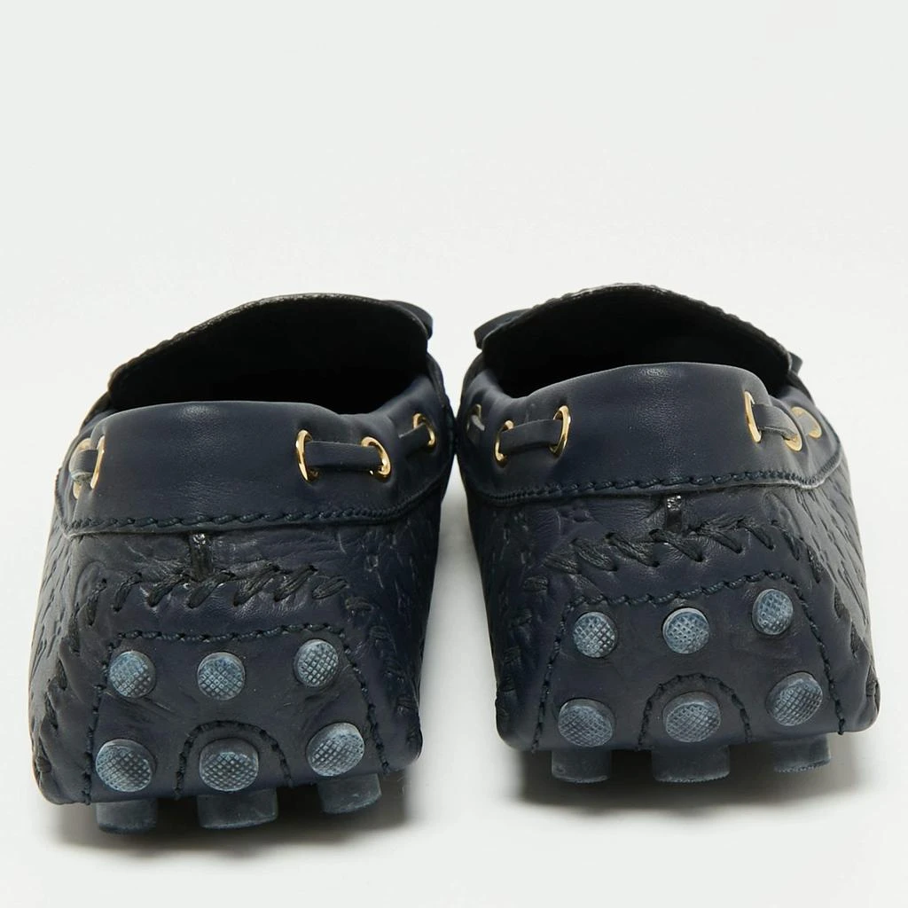 商品[二手商品] Louis Vuitton|Louis Vuitton Navy Blue Monogram Empreinte Leather Gloria Loafers Size 38.5,�价格¥5664,第5张图片详细描述