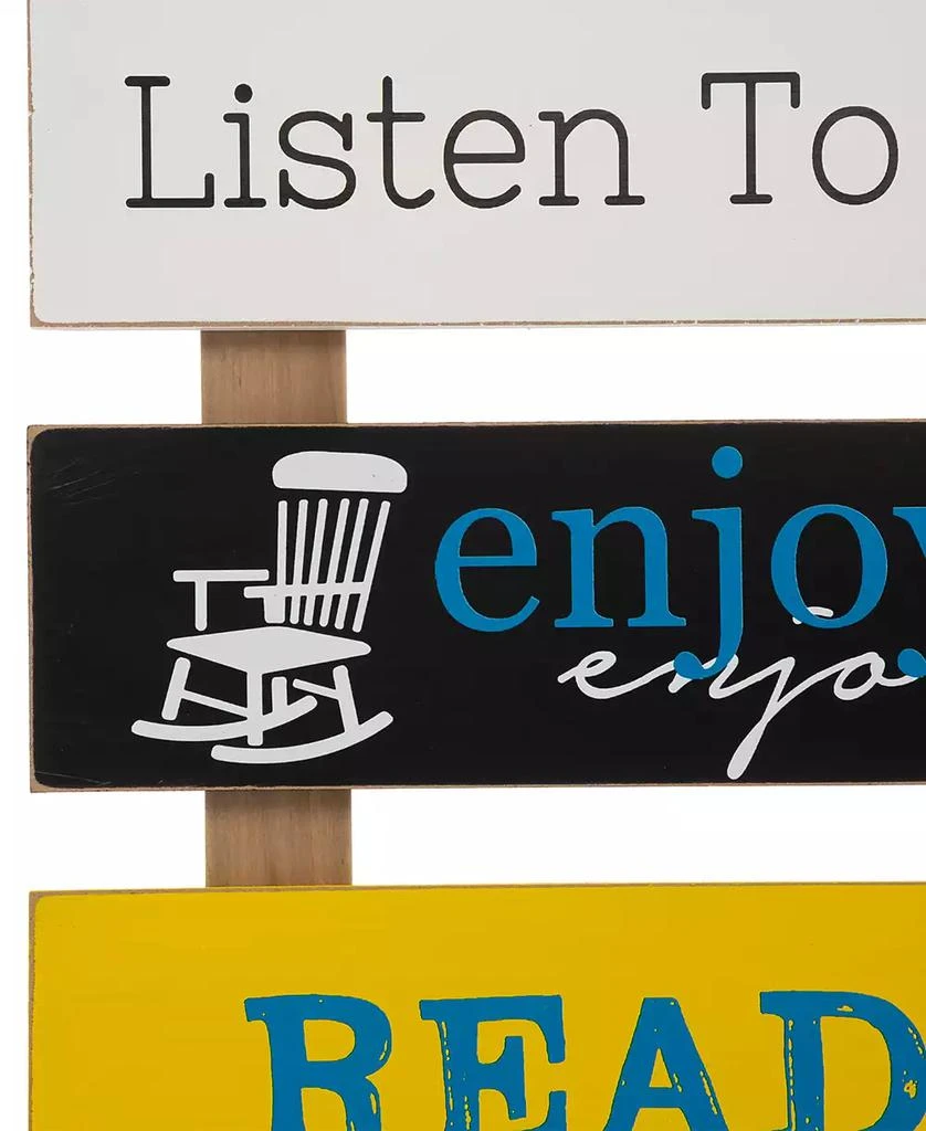 商品Glitzhome|Oversized Rustic Slats Porch Rules Sign Wall Sign,价格¥487,第5张图片详细描述