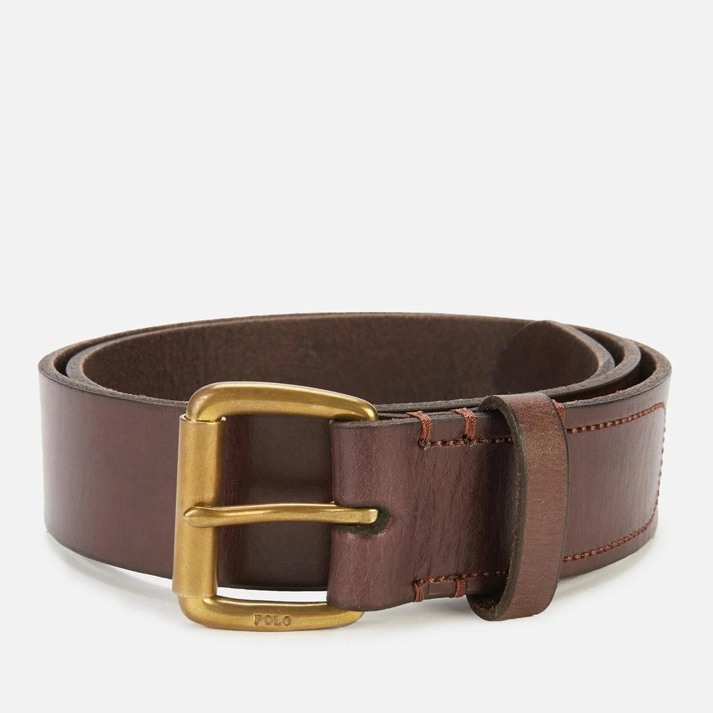 商品Ralph Lauren|Polo Ralph Lauren Men's PP Charm Casual Tumbled Leather Belt - Brown,价格¥624,第1张图片