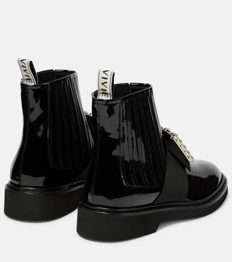 商品Roger Vivier|Viv' Rangers patent leather ankle boots,价格¥13236,第3张图片详细描述