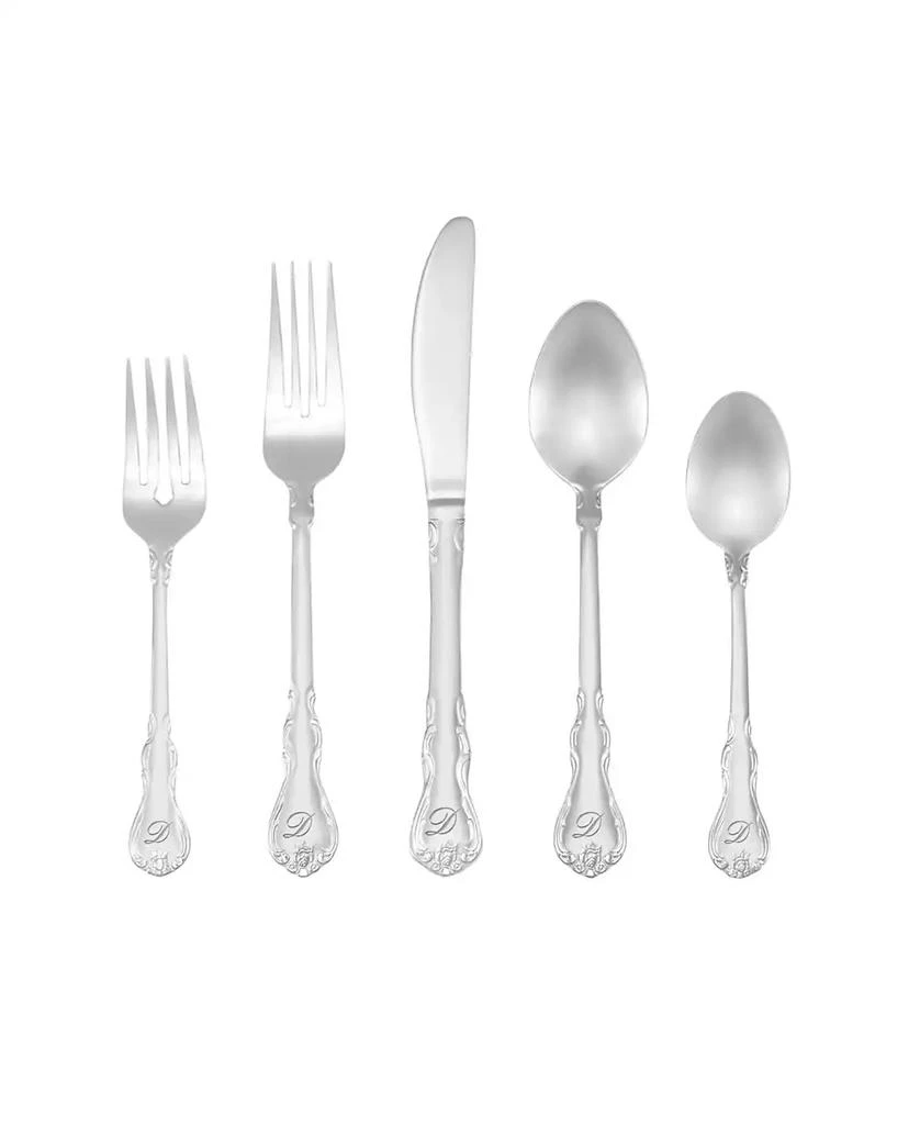 商品RiverRidge Home|Riverridge Bouquet 46 Piece Monogrammed Flatware Set - D, Service for 8,价格¥1249,第1张图片