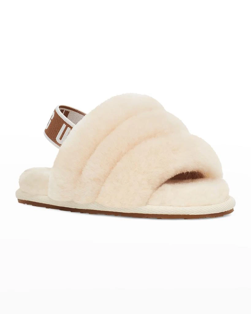 商品UGG|Fluff Yeah Shearling Sandal Slippers, Kids,价格¥579,第2张图片详细描述