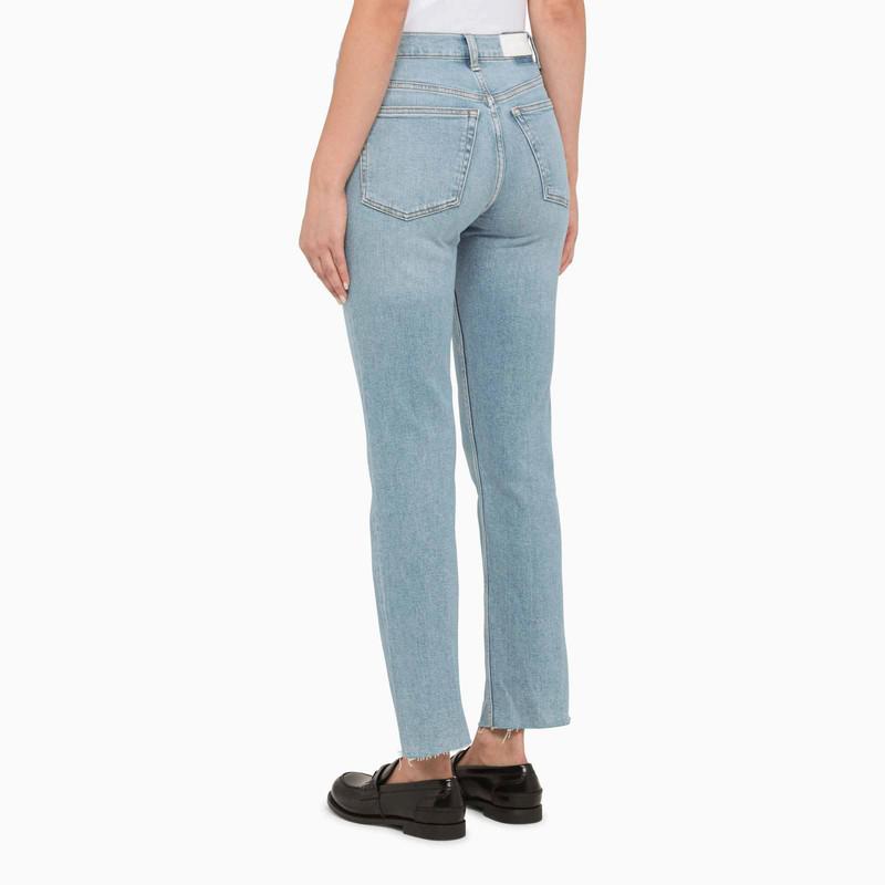 Straight jeans in blue denim商品第4张图片规格展示