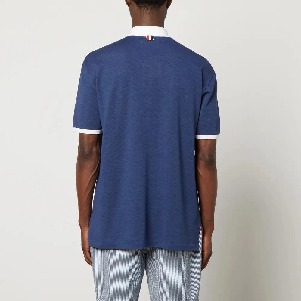 商品Thom Browne|Thom Browne Oversized Cotton-Jersey Polo Shirt,价格¥5765,第2张图片详细描述