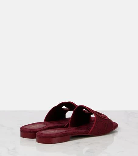 商品Gucci|Interlocking G GG Canvas slides,价格¥5885,第2张图片详细描述