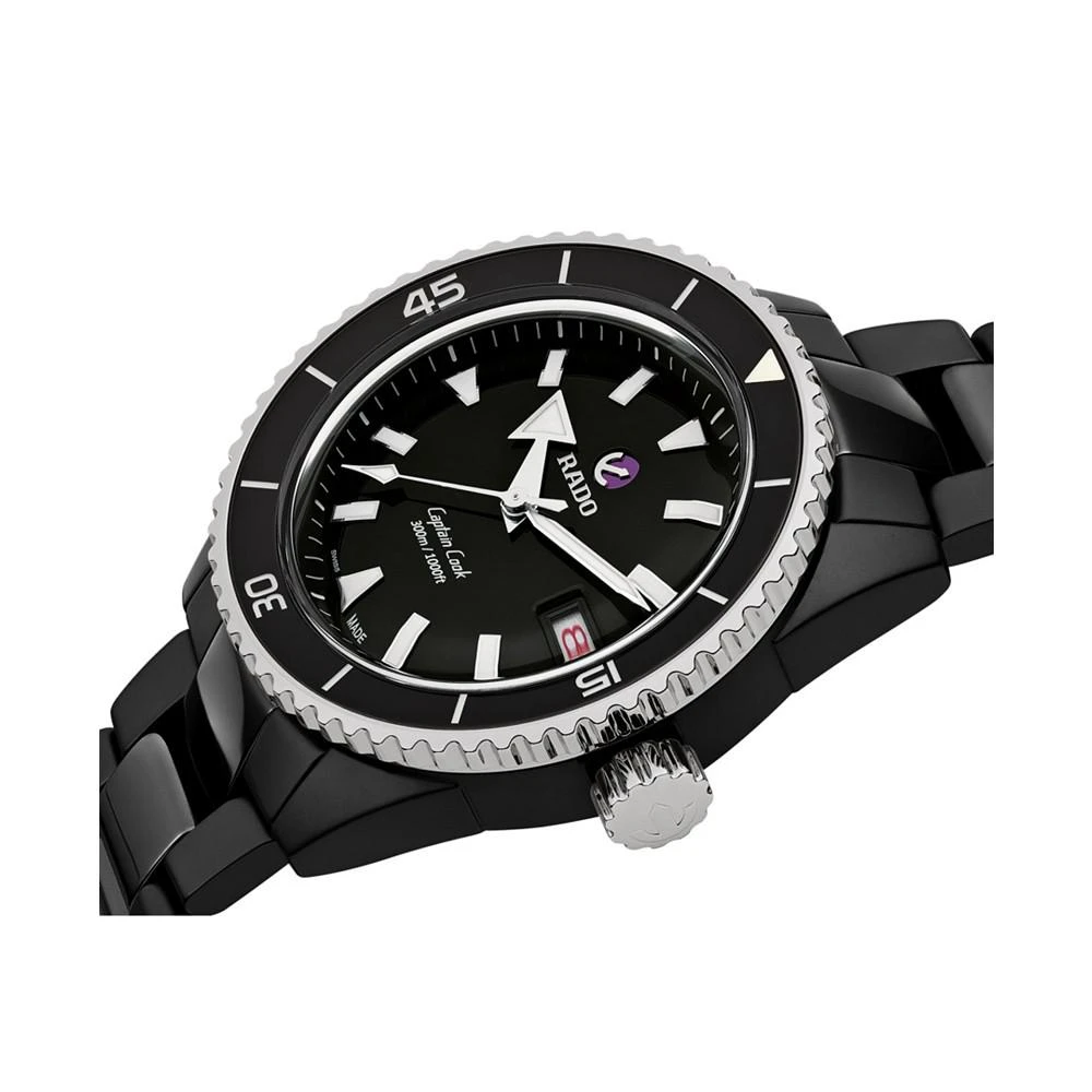 商品Rado|Men's Swiss Automatic Captain Cook Diver Black Ceramic Bracelet Watch 43mm,价格¥22138,第3张图片详细描述