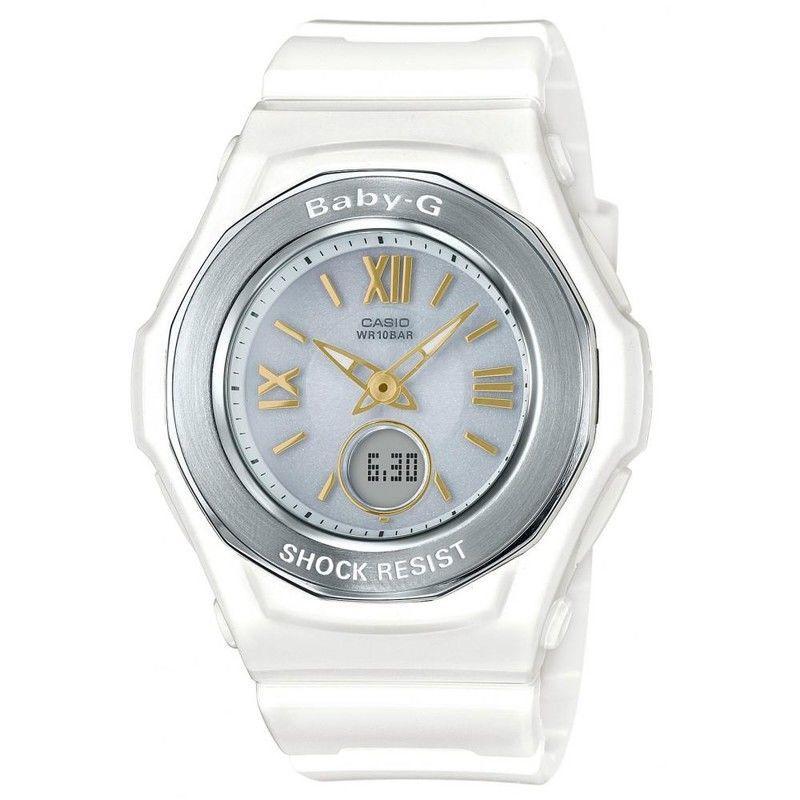 商品Casio|日本直邮CASIO卡西欧女士手表BGA-1050GA-7BJF太阳能白色腕表,价格¥3787,第1张图片