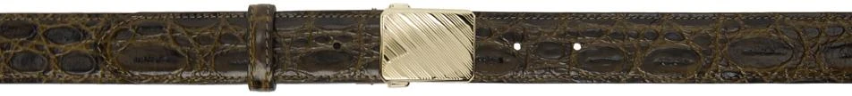 商品Lemaire|Brown & Green Military 30 Belt,价格¥1683,第1张图片