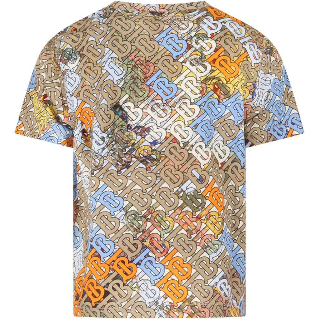 商品Burberry|Burberry Multicolor T-shirt For Boy With Logo,价格¥1865,第4张图片详细描述