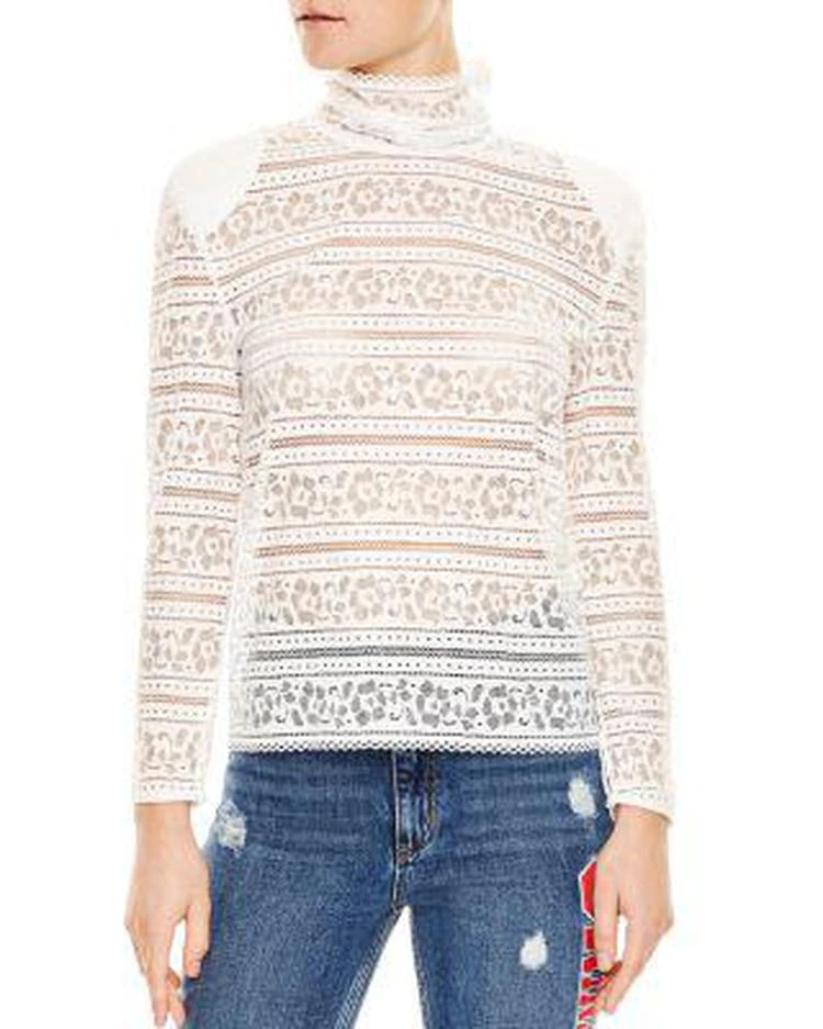 商品Sandro|Hamia Floral-Lace Top,价格¥933,第1张图片