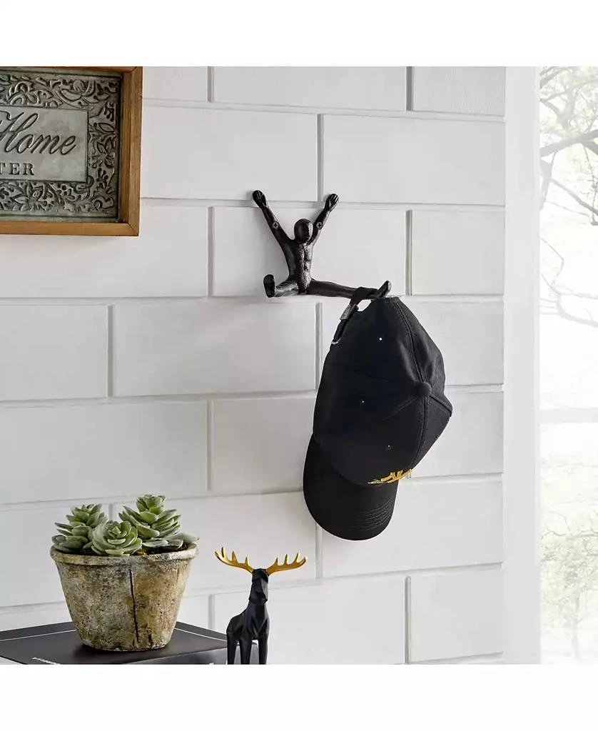 商品Danya B|Athlete Sculpture Cast Iron 2-Piece Wall Mount Double Hook Set,价格¥180,第3张图片详细描述