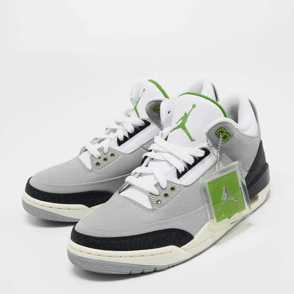 商品Jordan|Air Jordan Grey/White Nubuck and Leather Jordan 3 Retro Cool (2021) Sneakers Size 42,价格¥1581,第2张图片详细描述