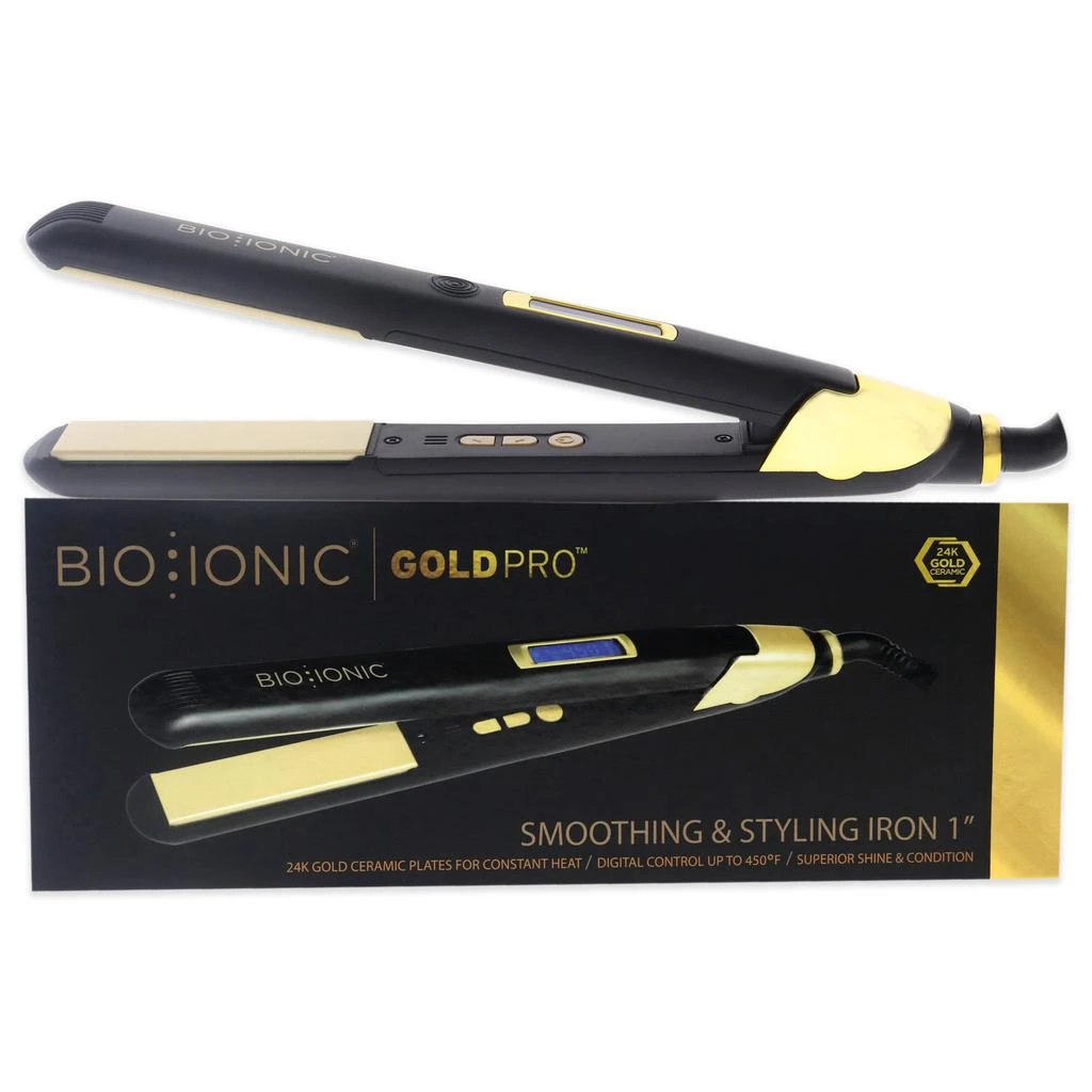 商品Bio Ionic|Gold Pro Smoothing and Styliing Iron - Z-GPT-SM-1.0 by Bio Ionic for Women - 1 Inch Flat Iron,价格¥693,第1张图片