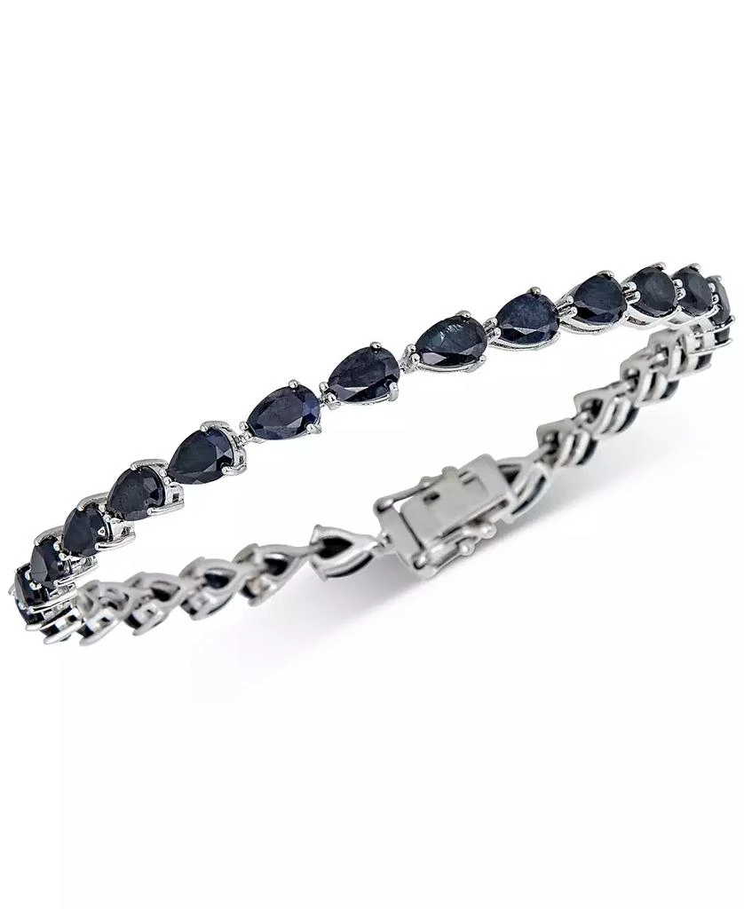 商品Macy's|Black Sapphire Tennis Bracelet (13 ct. t.w.) in Sterling Silver,价格¥1682,第1张图片