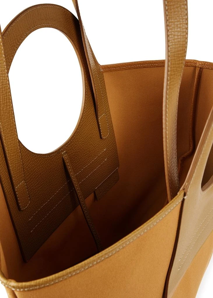 商品Hereu|Cala small camel leather and canvas tote,价格¥1502,第4张图片详细描述