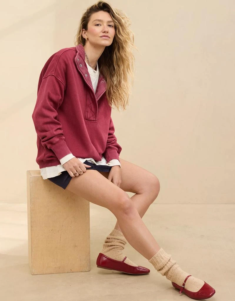 Aerie Getaway Quarter Snap Sweatshirt 商品