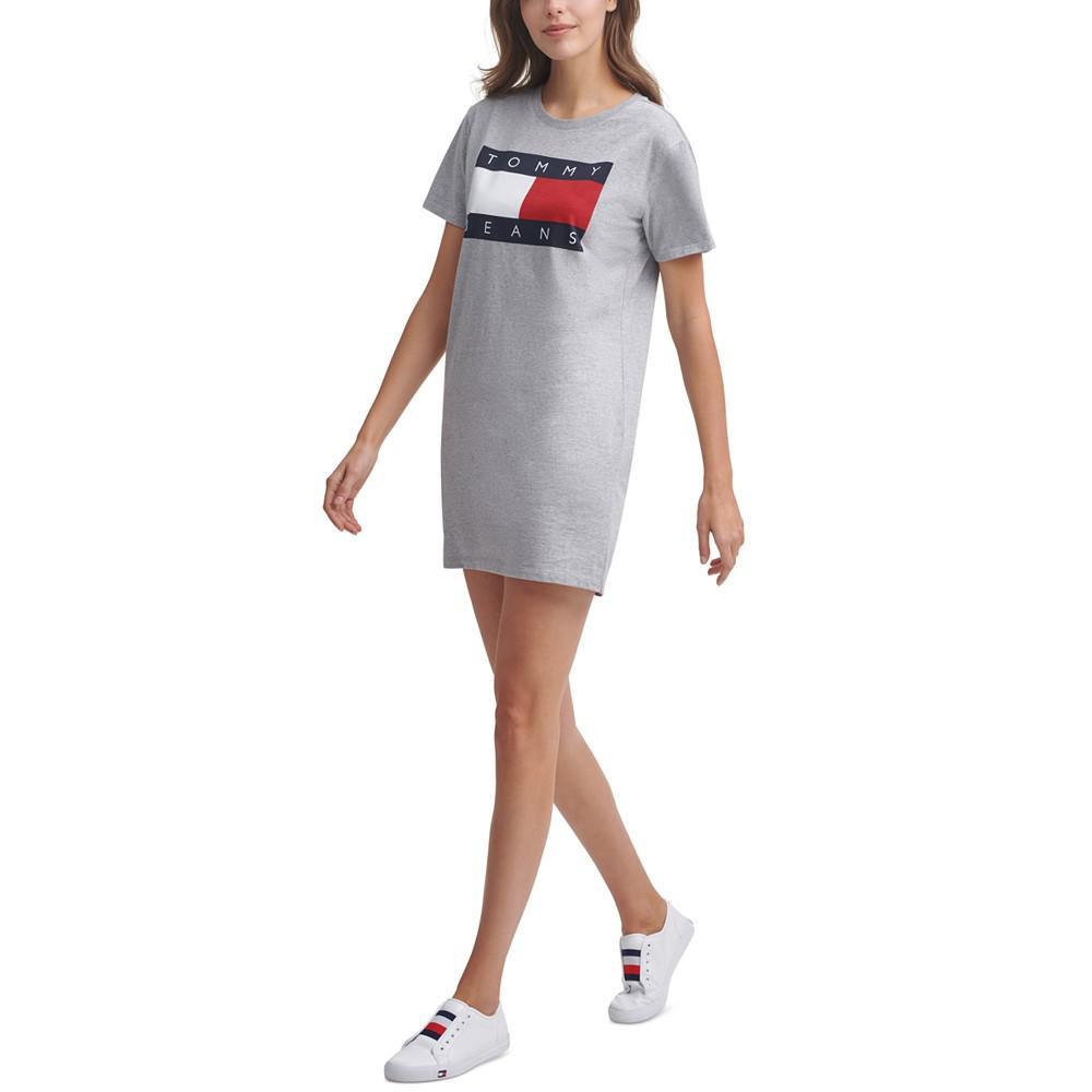 商品Tommy Hilfiger| Tommy Hilfiger徽标棉质 T 恤连衣裙 ,价格¥208,第4张图片详细描述