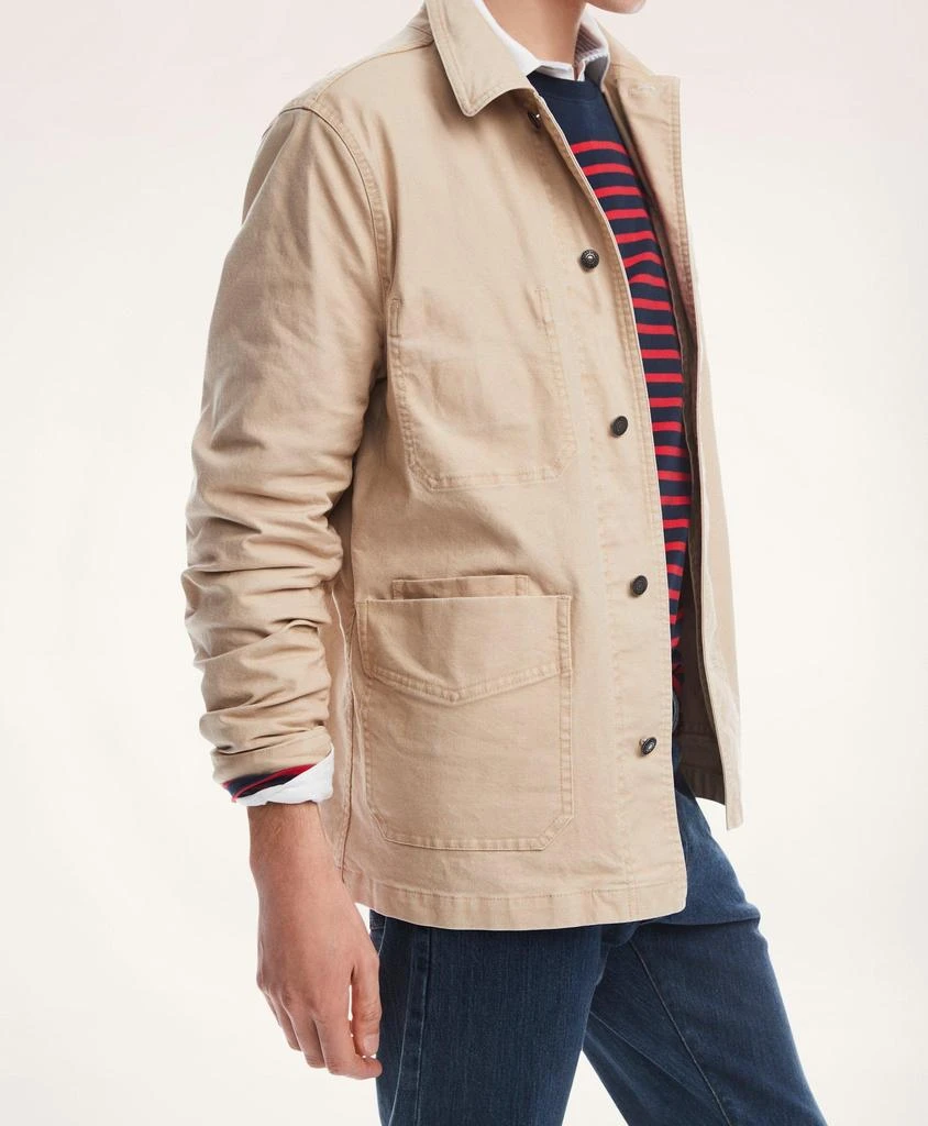 商品Brooks Brothers|Stretch Canvas Chore Jacket,价格¥1141,第4张图片详细描述