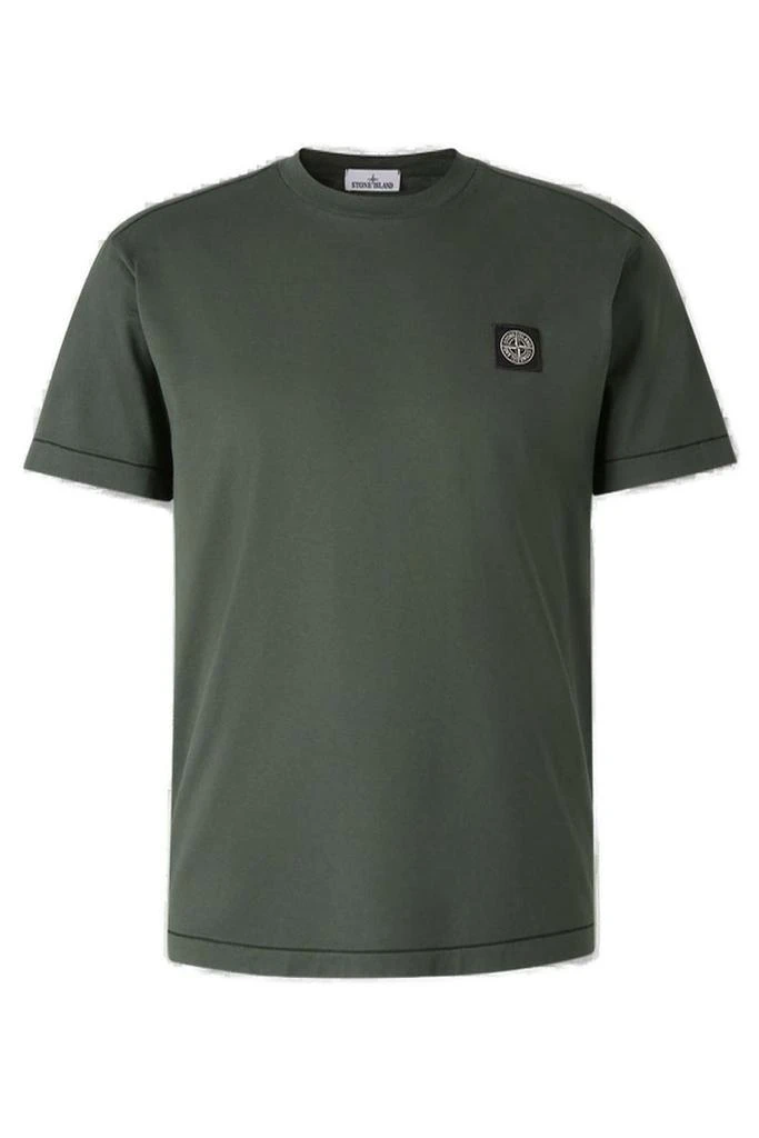 商品Stone Island|Stone Island Logo Patch Crewneck T-Shirt,价格¥1276,第1张图片