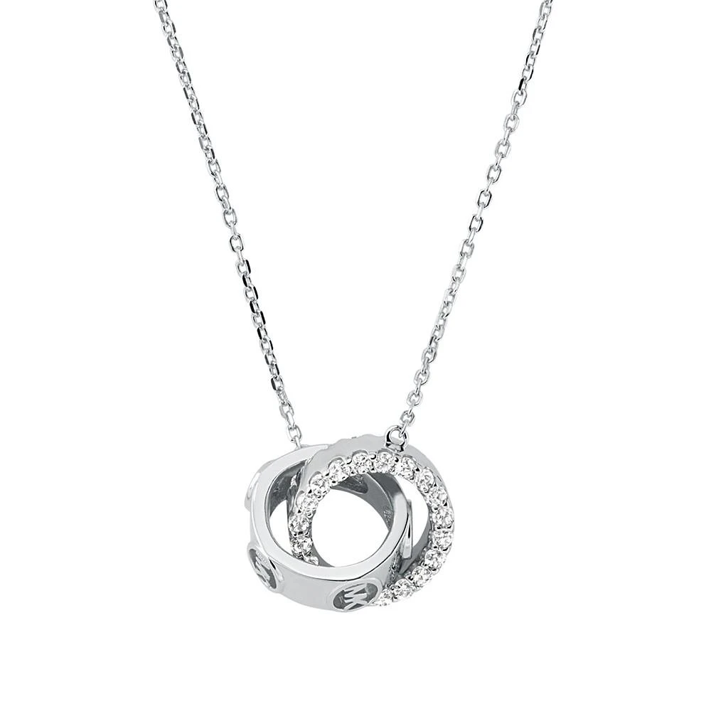 商品Michael Kors|Women's Fulton Station Pave Interwined Ring Pendant with Clear Stones,价格¥791,第1张图片