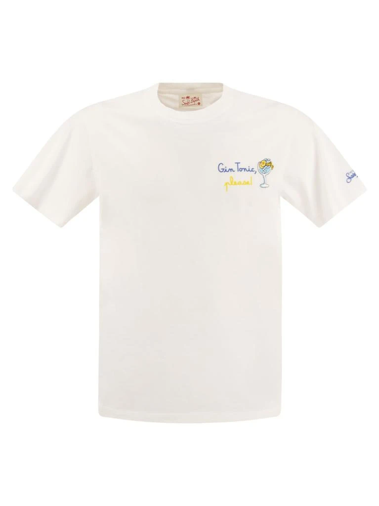 商品Mc2 Saint Barth|Cotton T-shirt With Glass Gin Please Print,价格¥699,第1张图片
