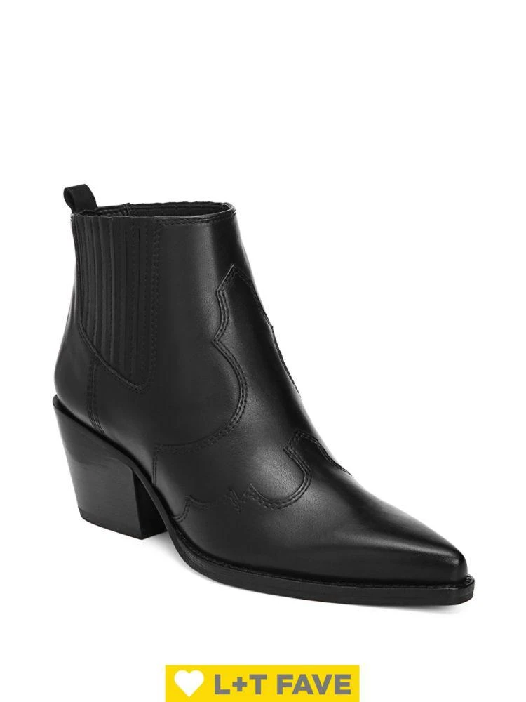商品Sam Edelman|Winona Western Leather Ankle Boots,价格¥484,第1张图片