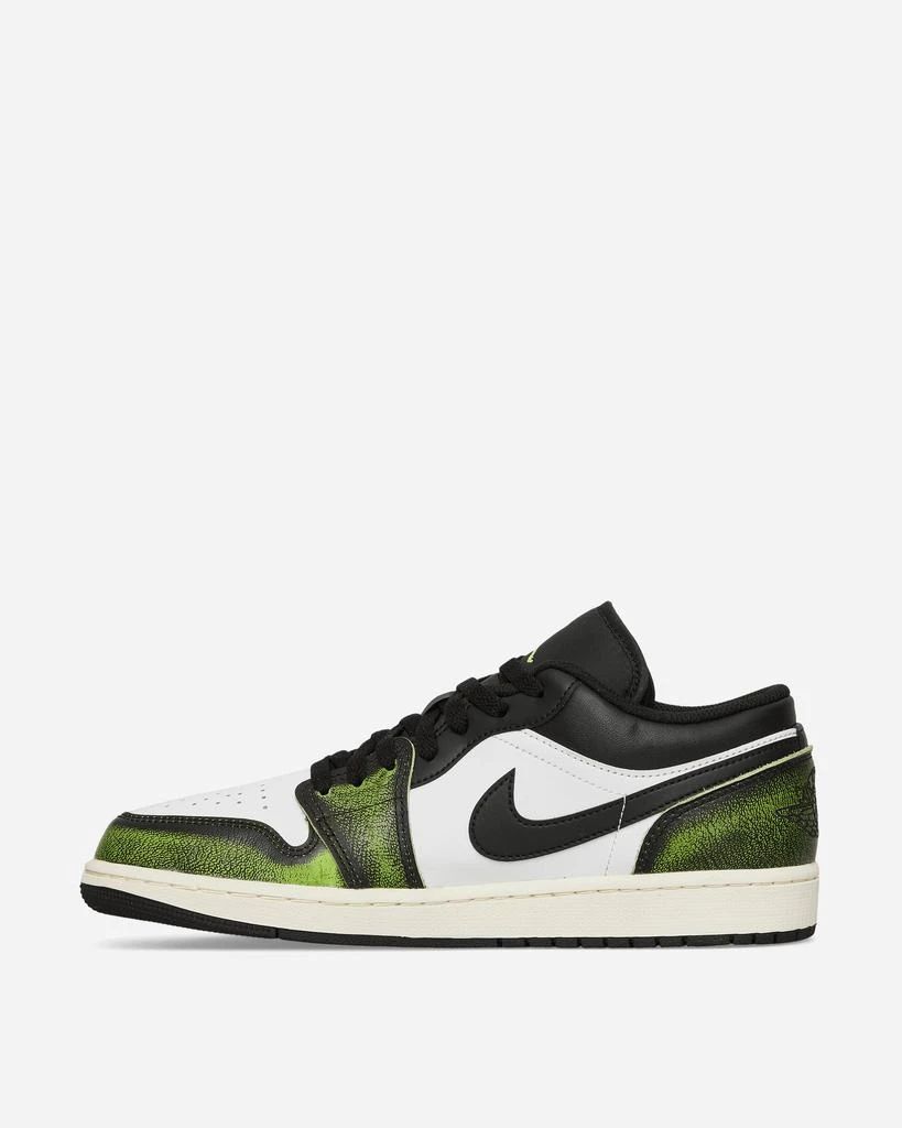 商品Jordan| Air Jordan 1 Low SE Wear-Away潮流复古篮球鞋 白黑绿,价格¥651,第4张图片详细描述