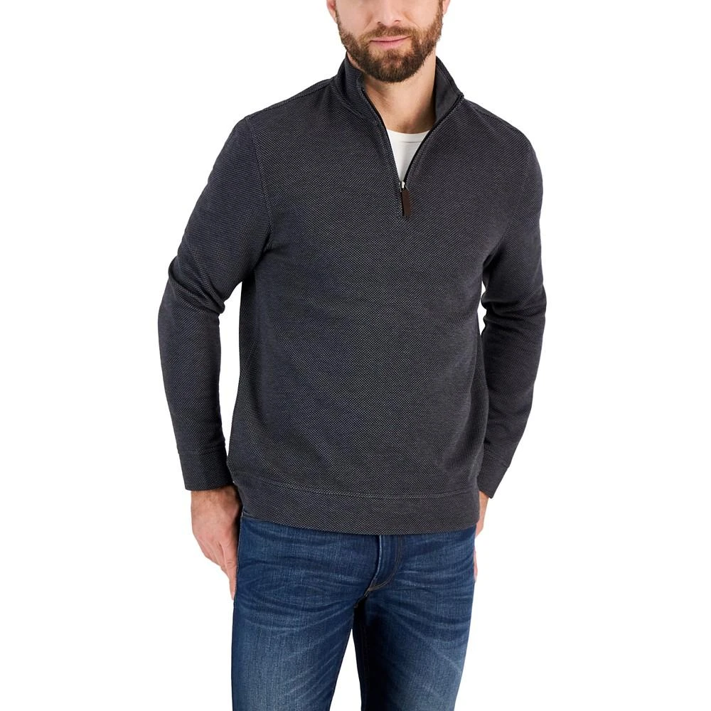 商品Club Room|Men's Birdseye Quarter-Zip Pullover, Created for Macy's,价格¥191,第1张图片