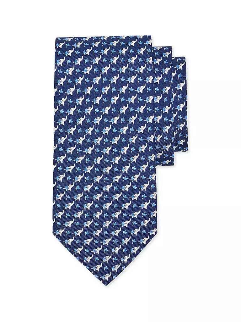 商品Salvatore Ferragamo|Orlando Elephant Silk Tie,价格¥1103,第1张图片