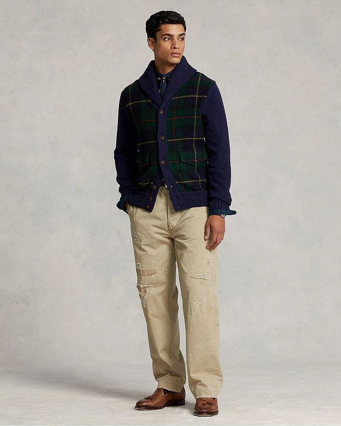 商品Ralph Lauren|Wool Tartan Regular Fit Shawl Collar Cardigan,价格¥2350,第2张图片详细描述