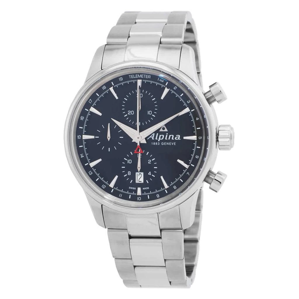 商品Alpina|Alpiner Chronograph Automatic Black Dial Steel Men's Watch AL-750B4E6B,价格¥7486,第1张图片