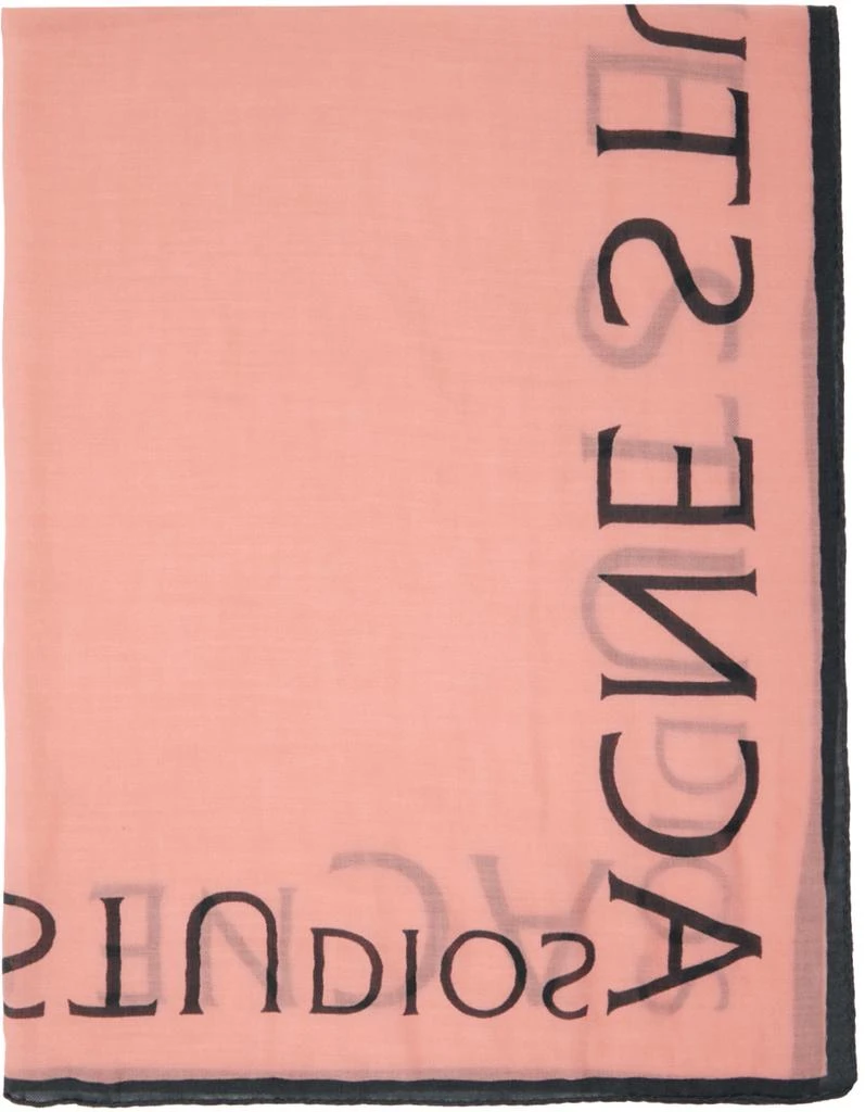 商品Acne Studios|Pink Logo Wool Scarf,价格¥1126,第2张图片详细描述