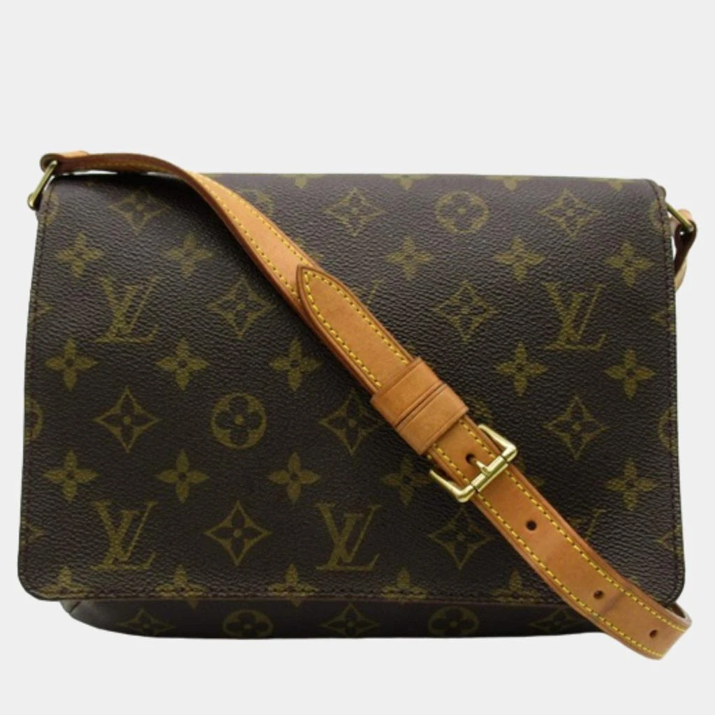 商品[二手商品] Louis Vuitton|Louis Vuitton Brown Canvas Monogram Musette Tango Short Strap Crossbody Bag,价格¥7858,第1张图片