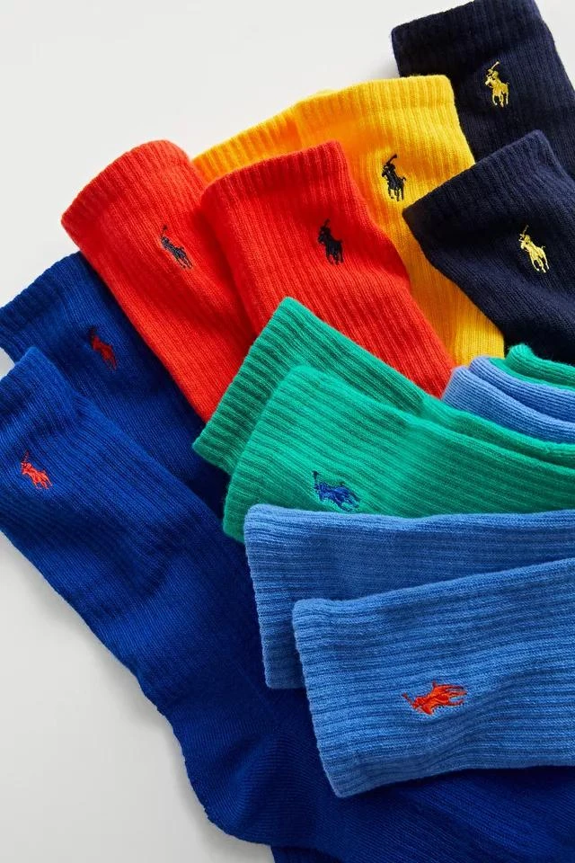 商品Ralph Lauren|Polo Ralph Lauren Solid Crew Sock 6-Pack,价格¥218,第3张图片详细描述