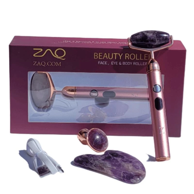 商品ZAQ|Sana Amethyst Vibrating Changeable Face Rollers With Gua Sha,价格¥377,第1张图片
