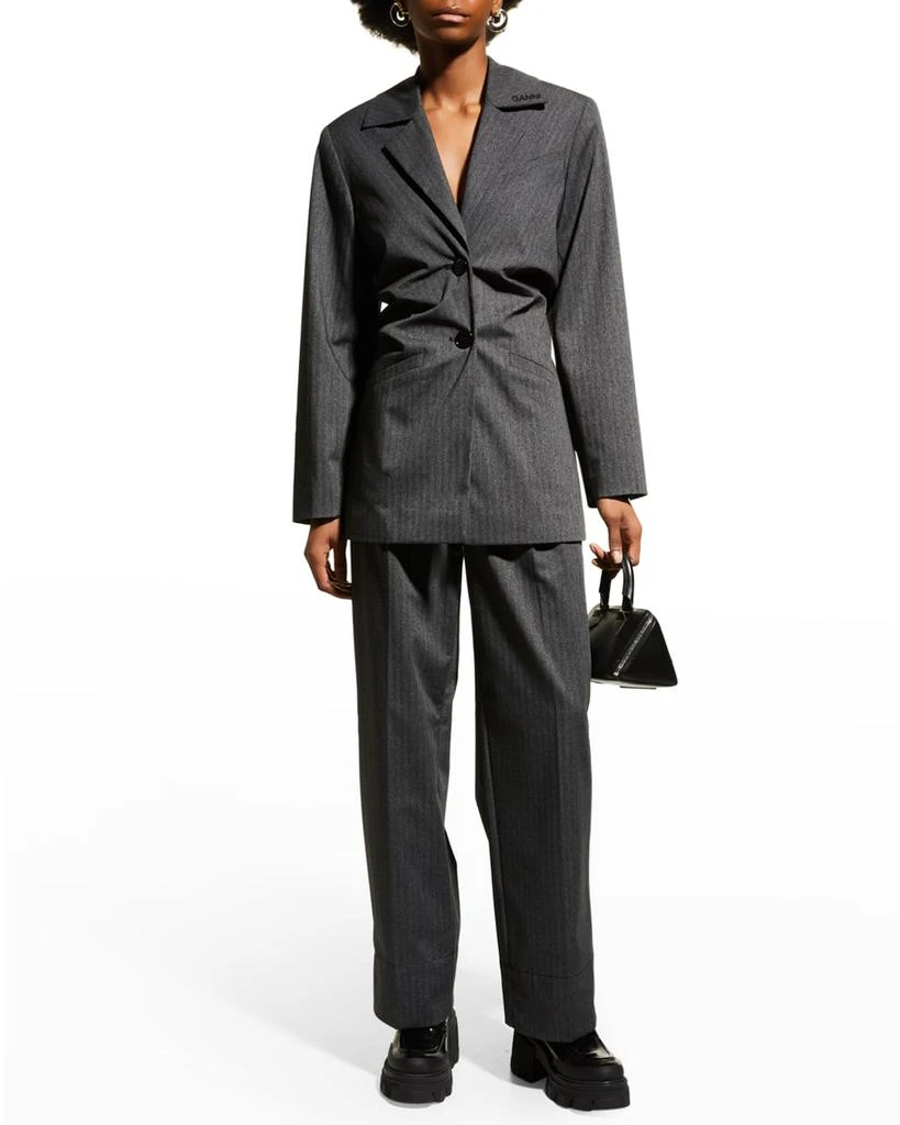 商品Ganni|Draped Suiting Blazer,价格¥1345,第1张图片