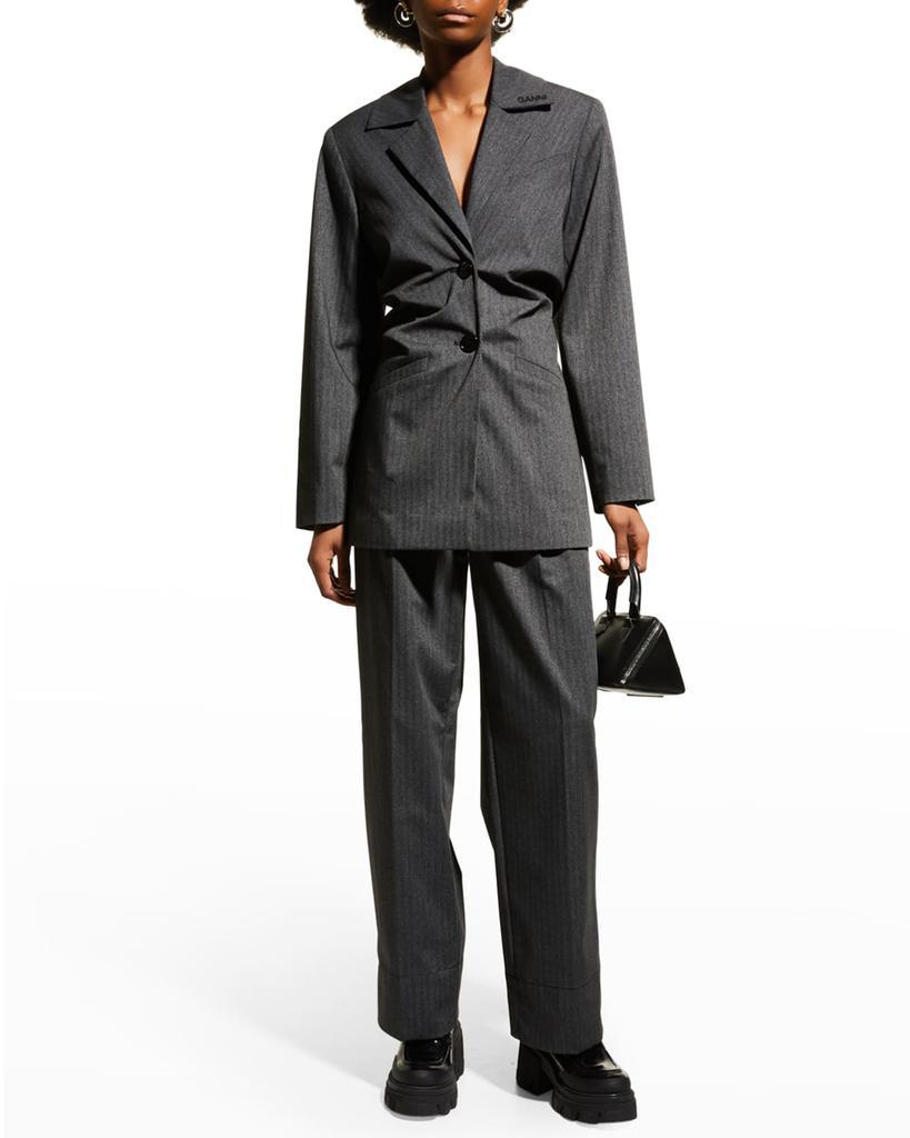 商品Ganni|Draped Suiting Blazer,价格¥3402,第1张图片