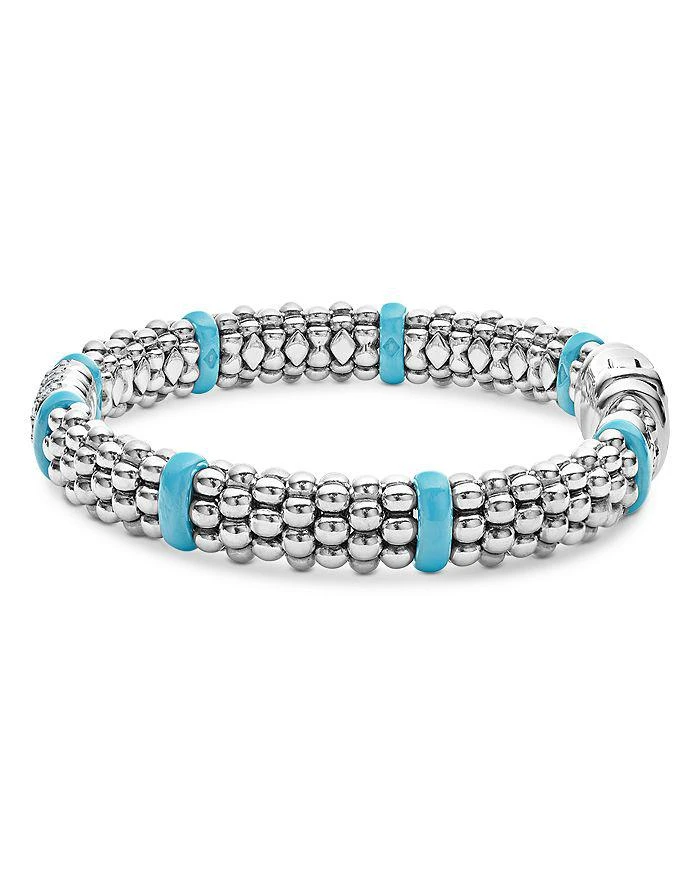 商品LAGOS|Blue Caviar & Diamond Sterling Silver Bracelet, 6.5,价格¥14131,第4张图片详细描述