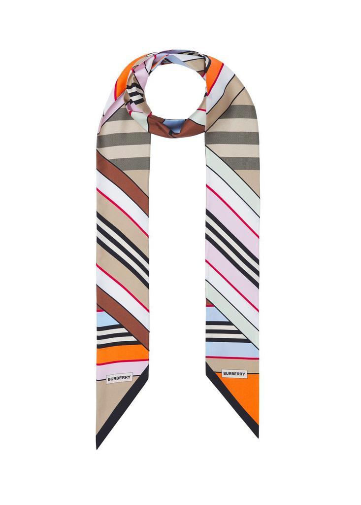 商品Burberry|Montage print silk skinny scarf,价格¥1222,第1张图片