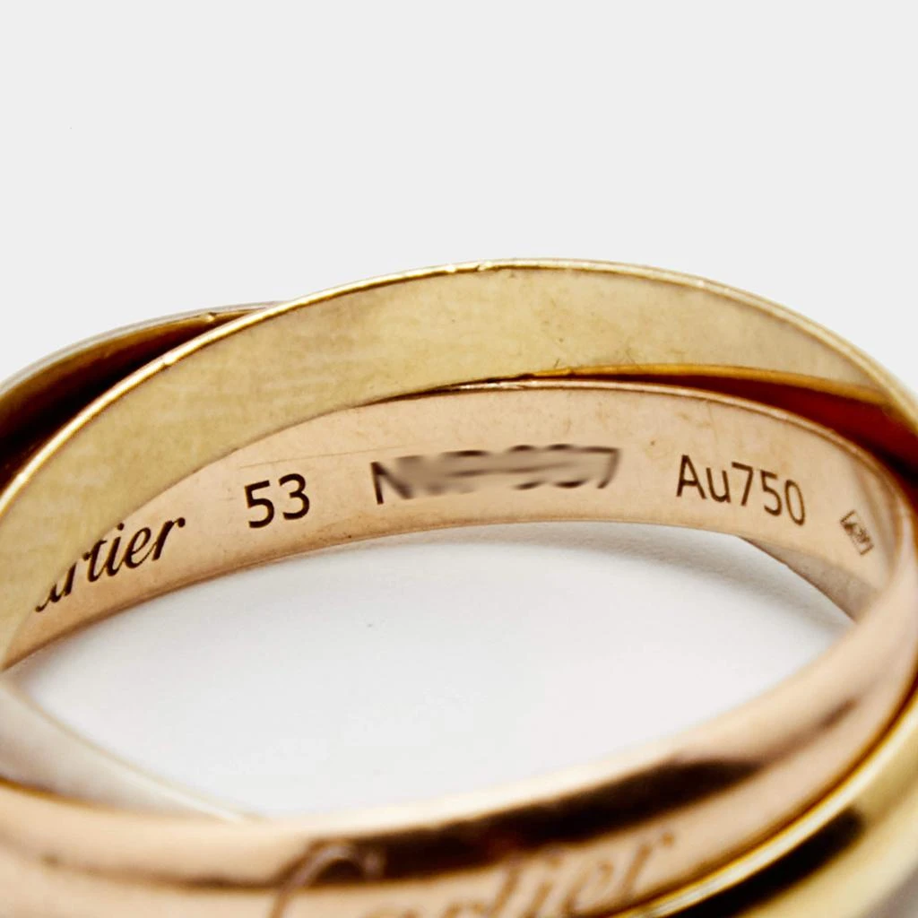 商品[二手商品] Cartier|Cartier Trinity 18k Three Tone Gold Small Model Rolling Ring Size 53,价格¥5127,第5张图片详细描述