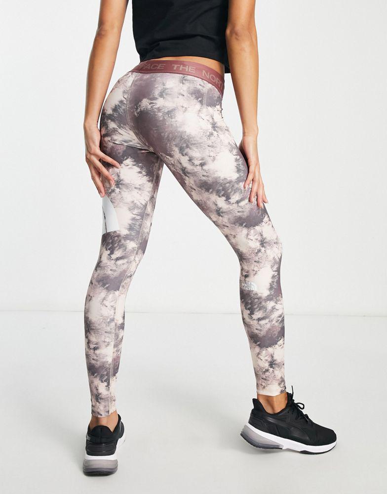 The North Face Training Flex mid rise leggings in pink dye print商品第2张图片规格展示