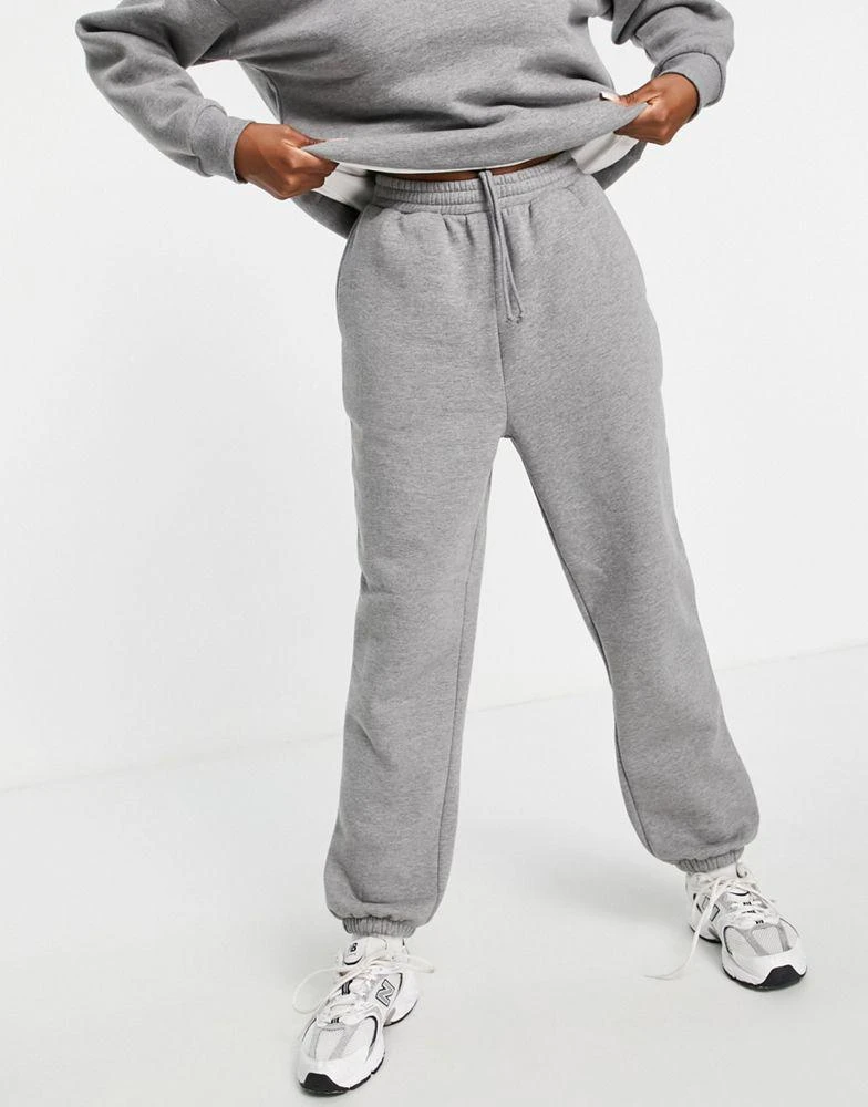 商品ASOS|ASOS DESIGN Hourglass tracksuit ultimate sweat / jogger in charcoal,价格¥205,第4张图片详细描述