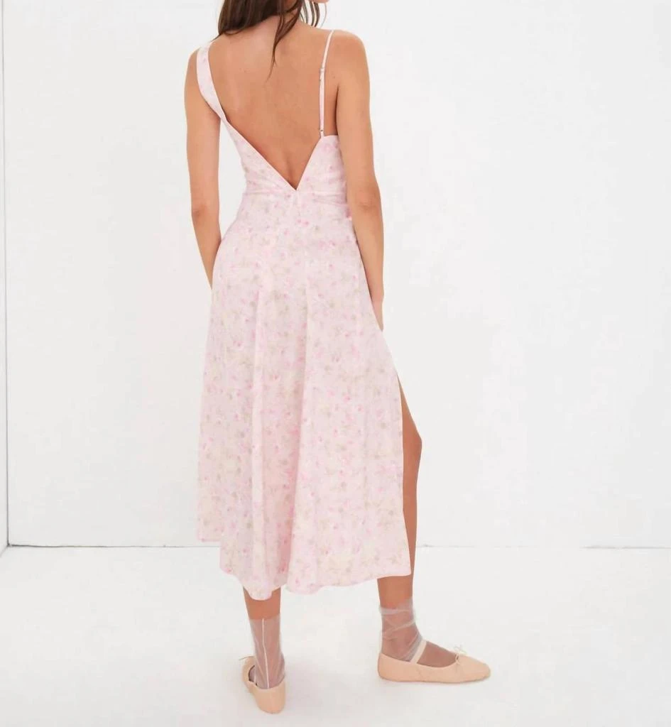 商品For Love & Lemons|Iiana Midi Dress In Pink,价格¥1208,第3张图片详细描述