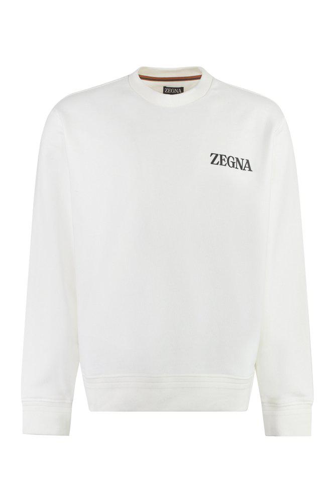 Z Zegna Logo Printed Crewneck Sweatshirt商品第1张图片规格展示