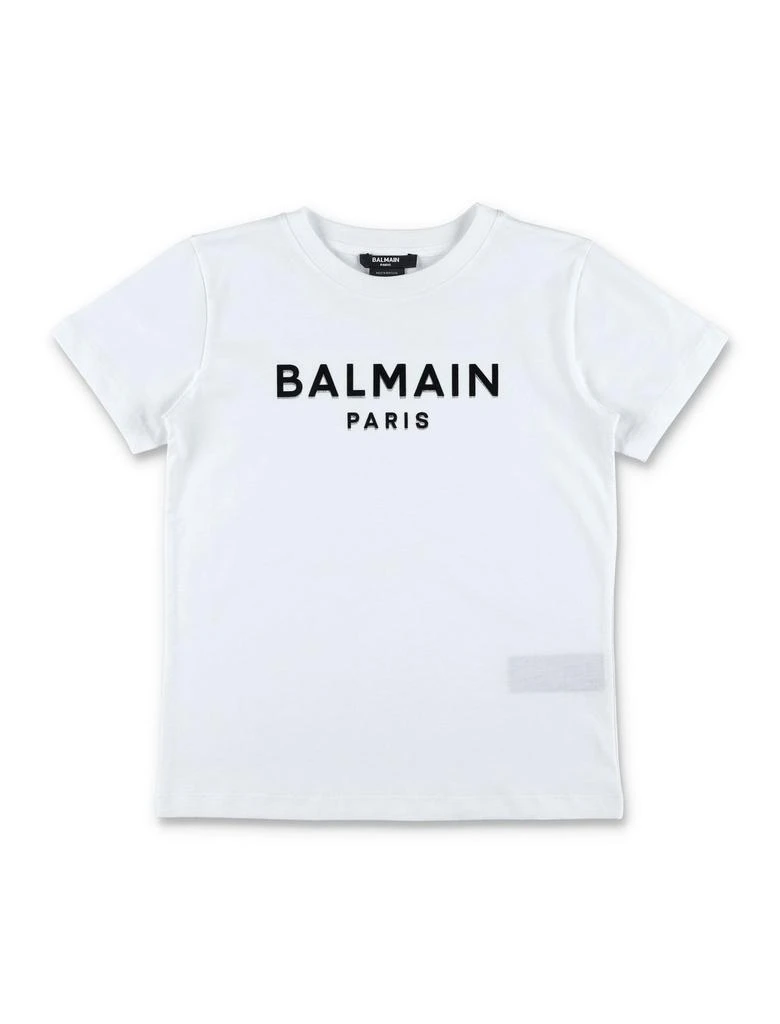 商品Balmain|Balmain Kids Logo Printed Crewneck T-Shirt,价格¥537,第1张图片