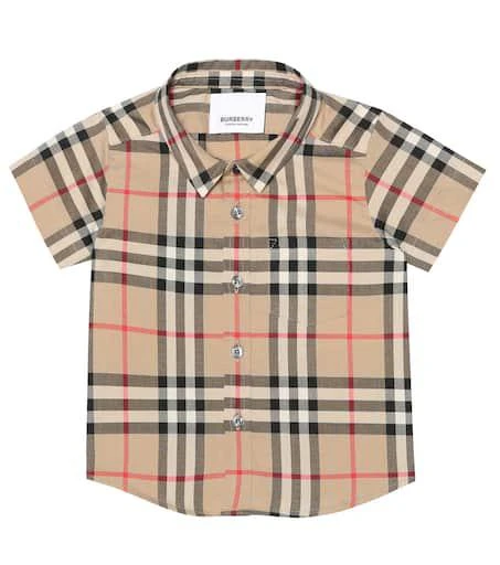 商品Burberry|Check婴儿棉质衬衫,价格¥891,第1张图片