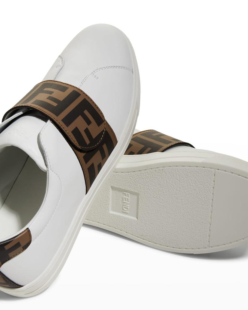 Boy's Fendi Grip-Strap Sneakers, Size 31-39商品第4张图片规格展示