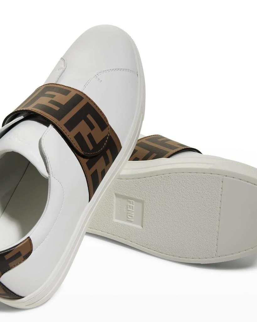 商品Fendi|Kid's Fendi Grip-Strap Sneakers, Size 31-39,价格¥1914,第4张图片详细描述