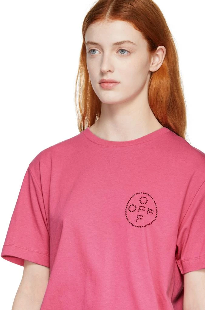 商品Off-White|SSENSE Exclusive Pink Cross Slim T-Shirt,价格¥1225,第4张图片详细描述