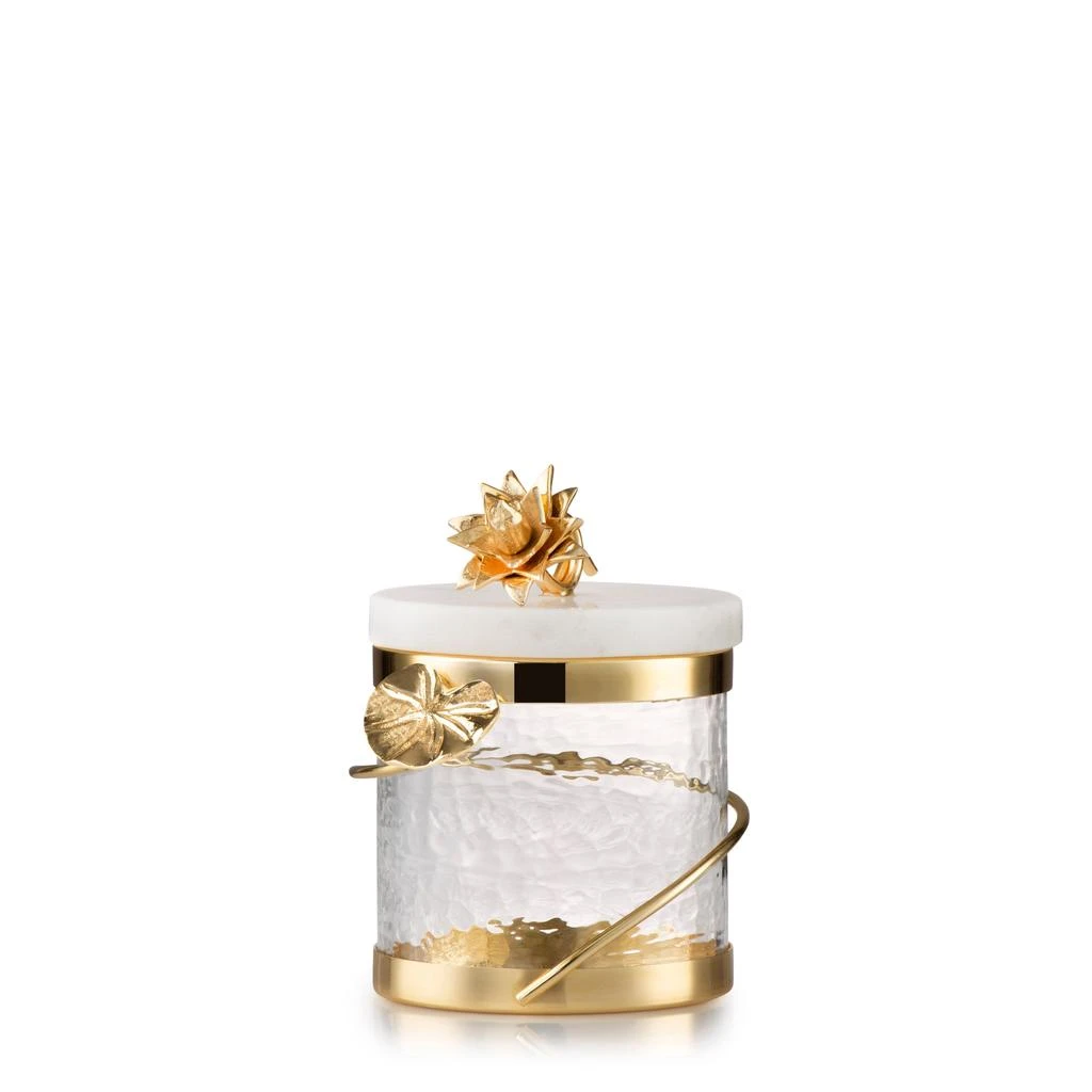 商品Classic Touch Decor|Canister with Gold Heart Detail and Marble Lid/Flower Knob,价格¥396,第2张图片详细描述